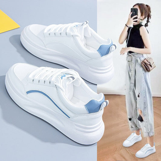 New Style Women's White Height-Increasing Sneakers