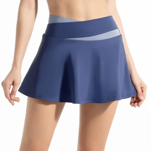 new style hip-covering anti-exposure fake two-piece Women yoga Skirt